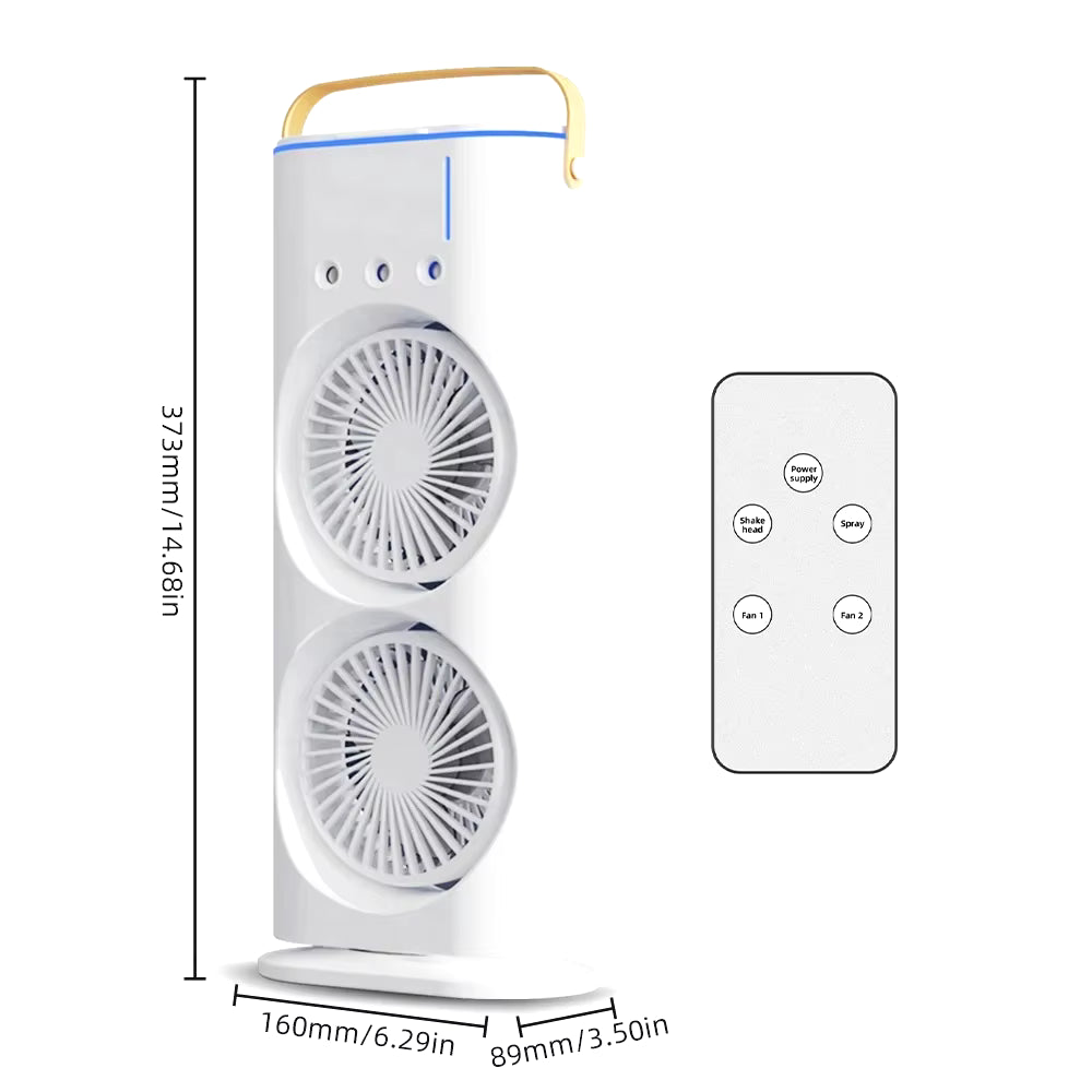 VENTILADOR DOBLE CON HUMIFICADOR